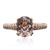 Image 1 : 14KT Rose Gold 2.17ct Morganite and Diamond Ring