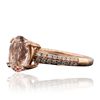 Image 2 : 14KT Rose Gold 2.17ct Morganite and Diamond Ring