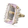 Image 4 : 14KT Yellow Gold GIA Certified 56.16ct Kunzite and Diamond Ring