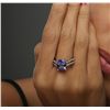 Image 2 : 18KT White Gold 3.95ct Tanzanite and Diamond Ring