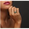 Image 5 : 10KT Yellow Gold 1.64ctw Emerald and Diamond Ring