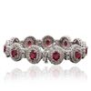 Image 4 : 14KT White Gold 10.89ctw Ruby and Diamond Bracelet