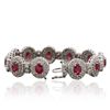 Image 6 : 14KT White Gold 10.89ctw Ruby and Diamond Bracelet