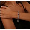Image 5 : 14KT White Gold 5.81ctw Tanzanite and Diamond Bracelet