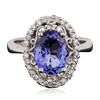 Image 1 : 14KT White Gold 2.97ct Tanzanite and Diamond Ring