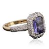 Image 2 : 14KT Two-Tone Gold 2.87ct Tanzanite and Diamond Ring