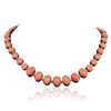 Image 4 : 14KT Yellow Gold 78.52ctw Coral and Diamond Necklace