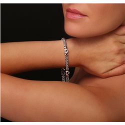 18KT White Gold 0.40ctw Diamond Bracelet