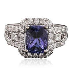 14KT White Gold 2.34ct Tanzanite and Diamond Ring