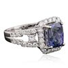 Image 2 : 14KT White Gold 2.34ct Tanzanite and Diamond Ring