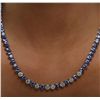 Image 2 : 14KT White Gold 28.00ctw Tanzanite and Diamond Necklace