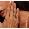 Image 5 : 14KT Yellow Gold 3.32ct Emerald and Diamond Ring