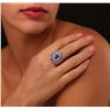 Image 5 : 14KT White Gold 4.44ctw Tanzanite and Diamond Ring