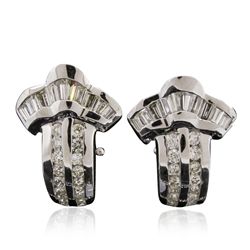 18KT White Gold 1.52ctw Diamond Earrings