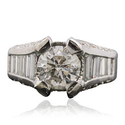 Platinum 2.93ctw Diamond Ring