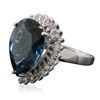 Image 4 : 14KT White Gold 8.30ct Topaz and Diamond Ring