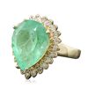 Image 4 : 14KT Yellow Gold 10.11ct Emerald and Diamond Ring