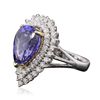 Image 4 : 14KT White and Yellow Gold 6.89ct Tanzanite and Diamond Ring