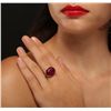 Image 1 : 14KT White Gold 16.01ct Ruby and Diamond Ring