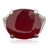 Image 3 : 14KT White Gold 16.01ct Ruby and Diamond Ring