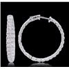 Image 4 : 14KT White Gold 2.97ctw Diamond Earrings