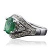 Image 4 : 14KT White Gold 1.20ct Emerald and Diamond Ring