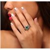 Image 5 : 14KT White Gold 1.20ct Emerald and Diamond Ring