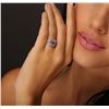 Image 2 : 18KT White Gold 1.42ct Tanzanite and Diamond Ring