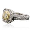 Image 2 : 18KT White Gold 1.21ctw Diamond Ring