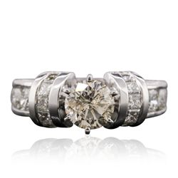 14KT White Gold 4.05ctw Diamond Ring