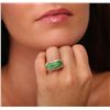 Image 5 : 18KT Yellow Gold 3.39ct Jade and Diamond Ring