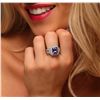 Image 2 : 14KT White Gold 4.51ct Tanzanite and Diamond Ring
