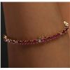 Image 6 : 14KT Yellow Gold 7.70ctw Ruby and Diamond Bracelet