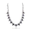 Image 4 : 14KT White Gold 13.78ctw Sapphire and Diamond Necklace