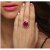 Image 2 : 14KT Two-Tone Gold 14.83ct Ruby and Diamond Ring