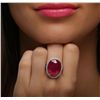 Image 6 : 14KT Two-Tone Gold 14.83ct Ruby and Diamond Ring