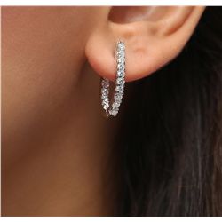 14KT White Gold 1.62ctw Diamond Earrings