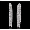 Image 3 : 14KT White Gold 1.62ctw Diamond Earrings