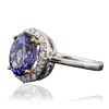 Image 4 : 14KT Two-Tone Gold 3.90ct Tanzanite and Diamond Ring