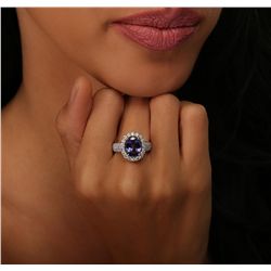 14KT Two-Tone 2.61ct Tanzanite and Diamond Ring