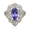 Image 3 : 14KT White Gold 2.03ct Tanzanite and Diamond Ring