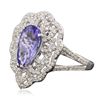 Image 4 : 14KT White Gold 2.03ct Tanzanite and Diamond Ring