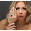Image 5 : 14KT White Gold 7.56ct Sapphire and Diamond Ring