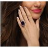 Image 5 : 14KT Two-Tone Gold 16.83ct Amethyst and Diamond Ring