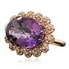 Image 4 : 14KT Rose Gold 3.04ct Amethyst and Diamond Ring