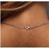 Image 6 : 14KT White Gold 1.36ctw Diamond Cross Pendant With Chain