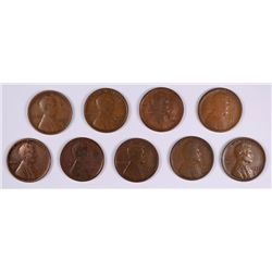 (9) 1922-D LINCOLN CENTS