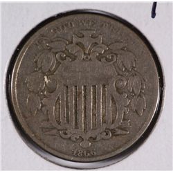 1866 SHIELD NICKEL VF-25