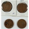 Image 1 : 4 - LARGE CENTS  1849, 1851, 1853 & 1854, SOME DAMAGE
