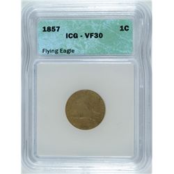 1857 FLYING EAGLE ICG VF30